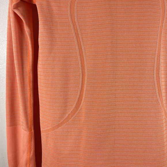 Lululemon Size 6 Swiftly Tech Long Sleeve Top Regular‎ Length Orange - Picture 4 of 13